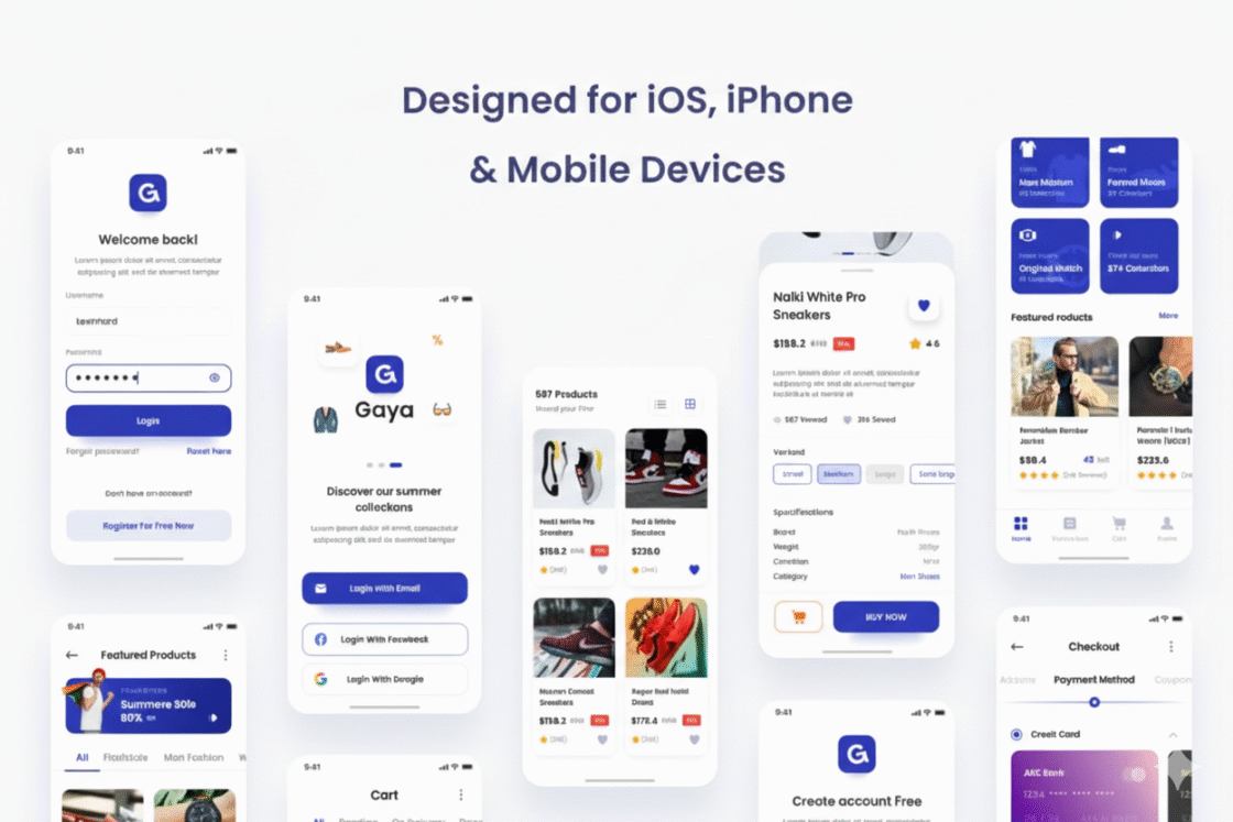 Gaya – Fashion Store iOS App Design